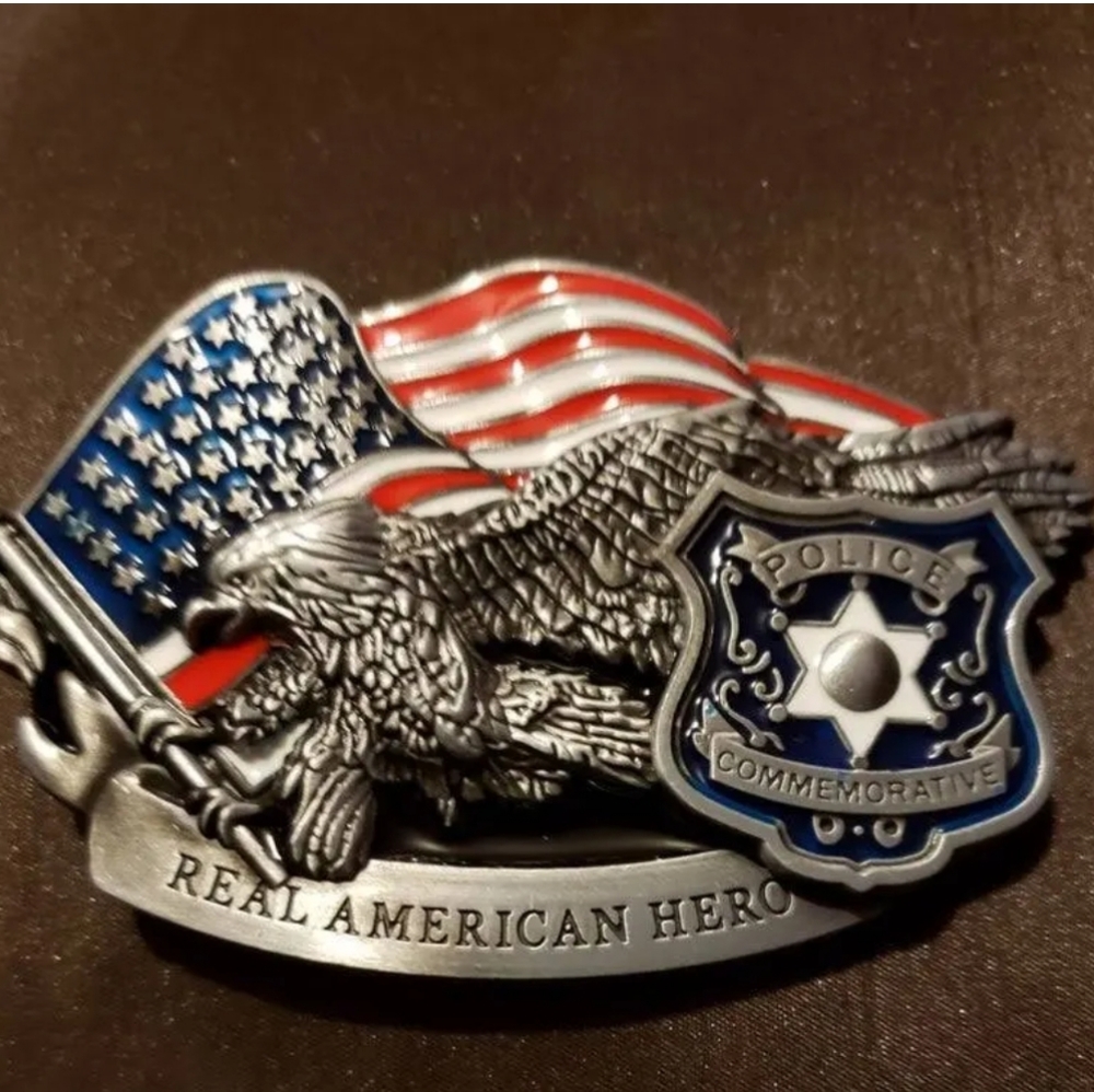 New Police officer Commemorative belt buckle approximately 3.75 inch